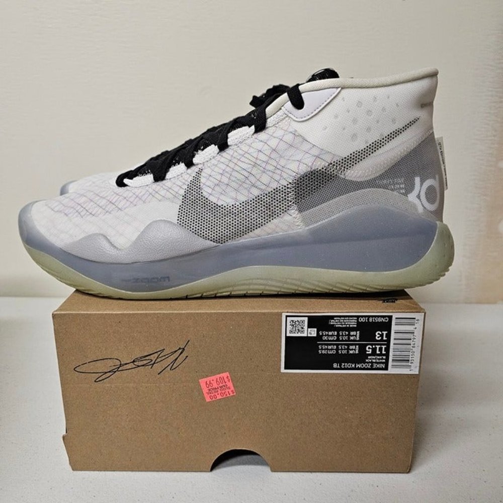 Brand New Nike KD 12 TB White Black Size 12